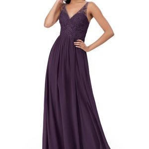 Azazie Amy in Plum Bridesmaids Dress